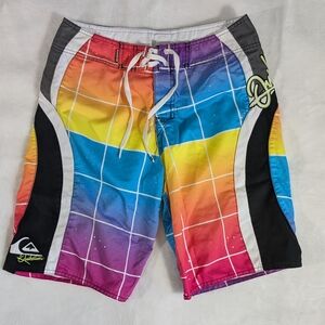 ❤️ Quicksilver Colorful Grid Swim Shorts